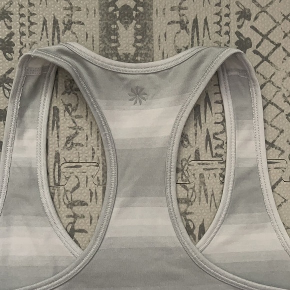 Athleta chi ombré tank top‎ white/grays - Picture 5 of 7